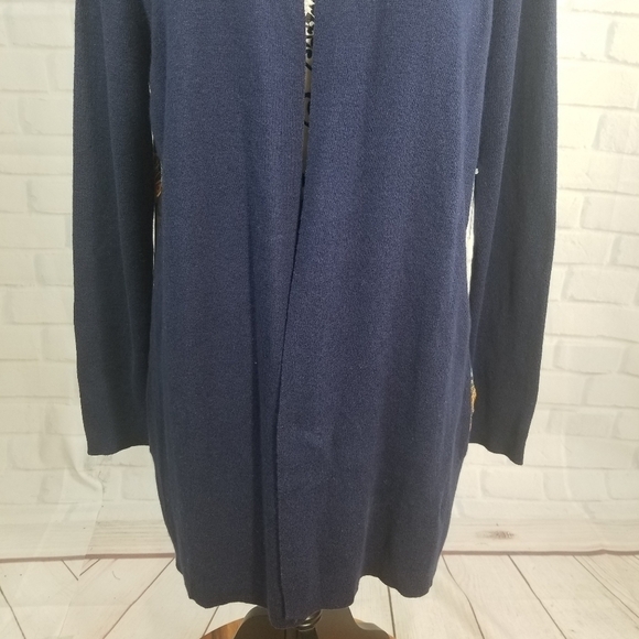 Chico's open front NWT cardigan sz1 paisley print - Picture 6 of 10